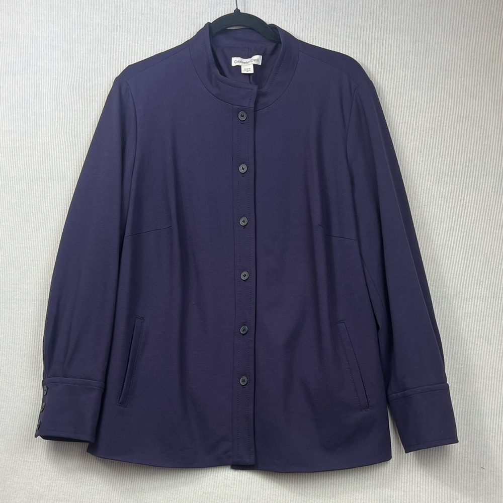 Coldwater Creek Jacket Shacket Women’s Size 18 Plum Purple Plus Size